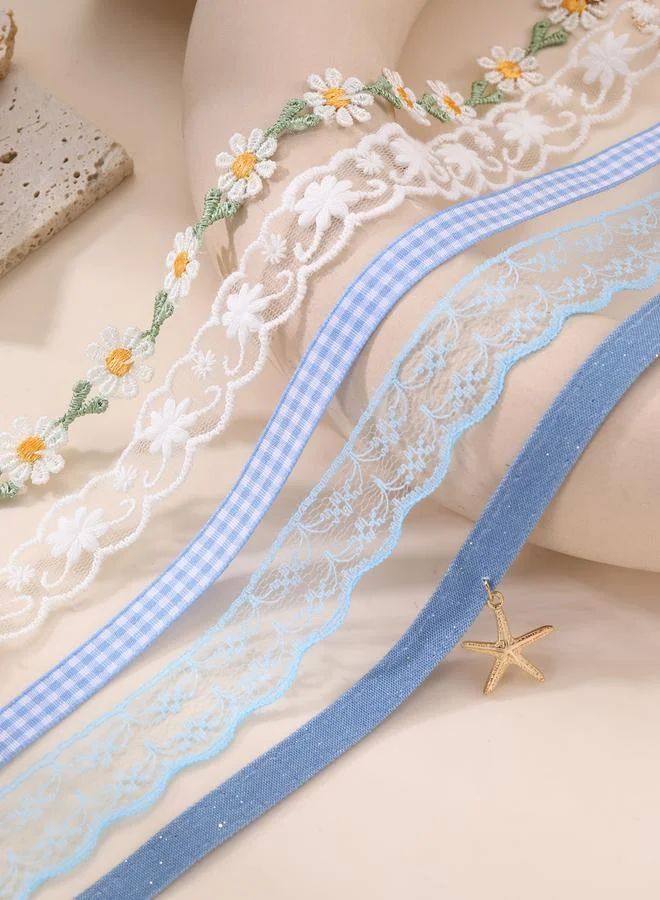 تايك تو طقم 5 قطع عقود شوكر دانتيل